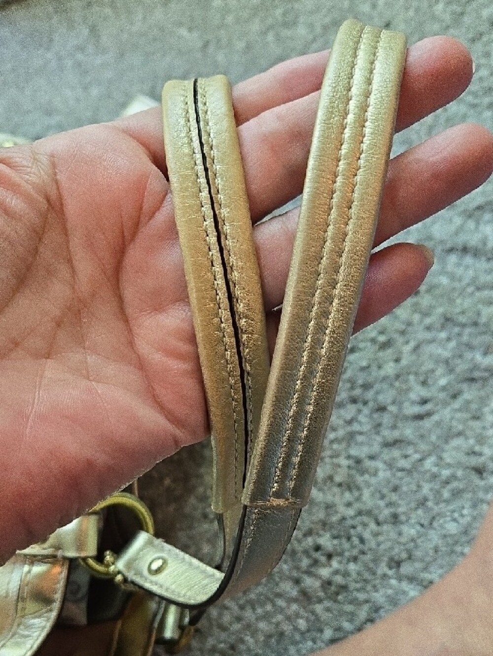 Coach Metallic Gold Sunflower Tote - Picture 8 of 12